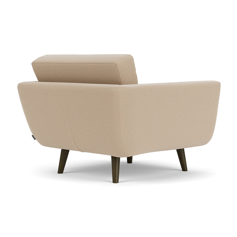 Form Cream Fabric / Dark Walnut