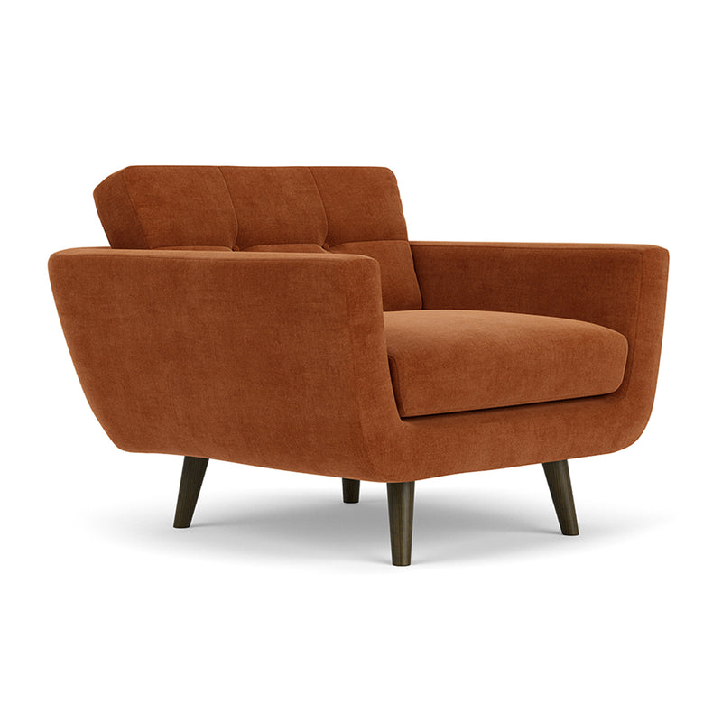Moss Rust Fabric / Dark Walnut