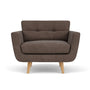 Vera Armchair - Aulla Cacao Textured Weave / Oak