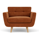 Moss Rust Fabric / Oak