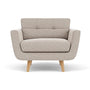 Vera Armchair - Fabio Stone Fabric / Oak