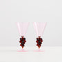 Bordeaux Wine Glasses (Set of 2) - Pink / Amber