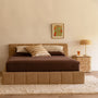 Allocco King Bed - Camel Textured Weave