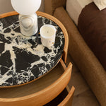 Black Calacatta Viola Marble / Oak