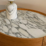 Arabescato Carrara Marble / Oak