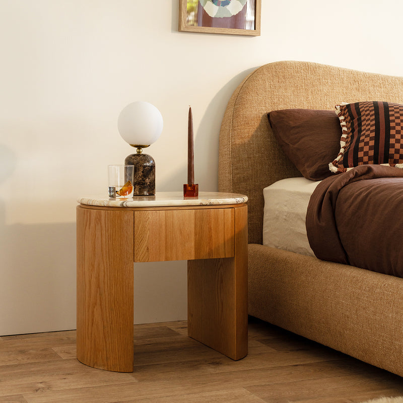 Persian Jade Travertine / Oak