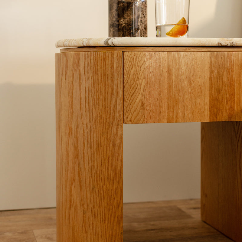 Persian Jade Travertine / Oak