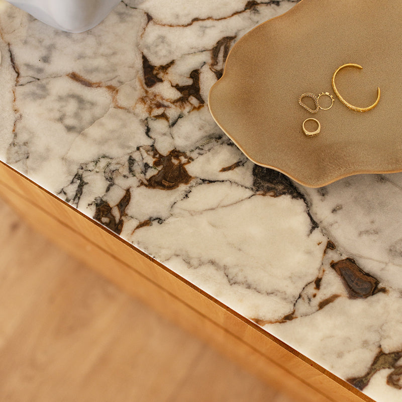 Ocean Storm Marble / Oak