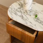 Arabescato Carrara Marble / Oak