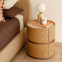 Sorrento Marble Bedside Table - Oak / Crema Marble
