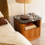 Black Calacatta Viola Marble / Oak