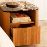 Black Calacatta Viola Marble / Oak