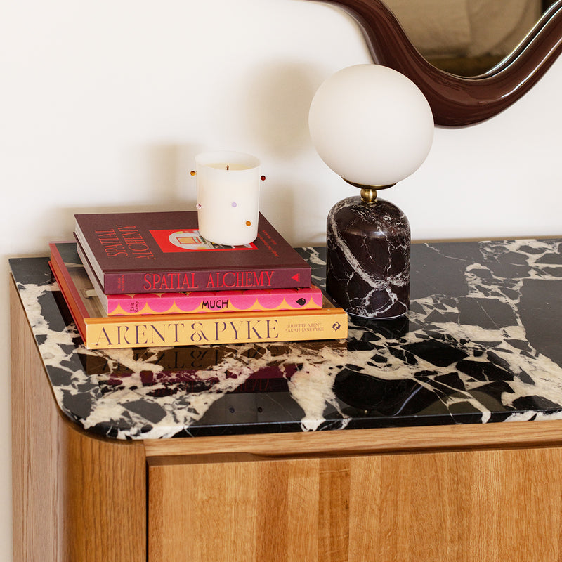 Black Calacatta Viola Marble / Oak