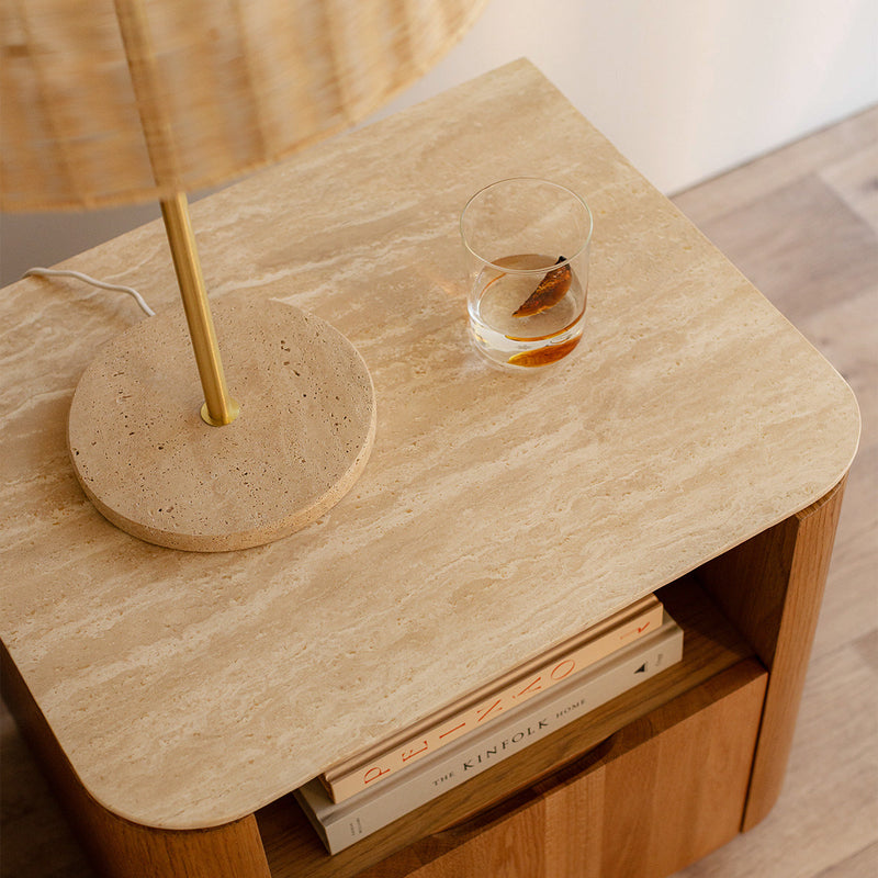 Travertine / Oak