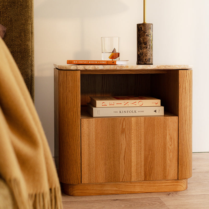 Persian Jade Travertine / Oak