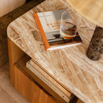 Persian Jade Travertine / Oak