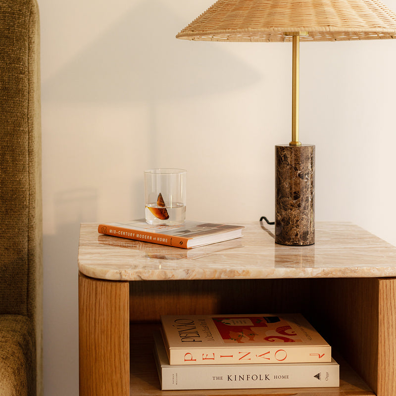 Persian Jade Travertine / Oak