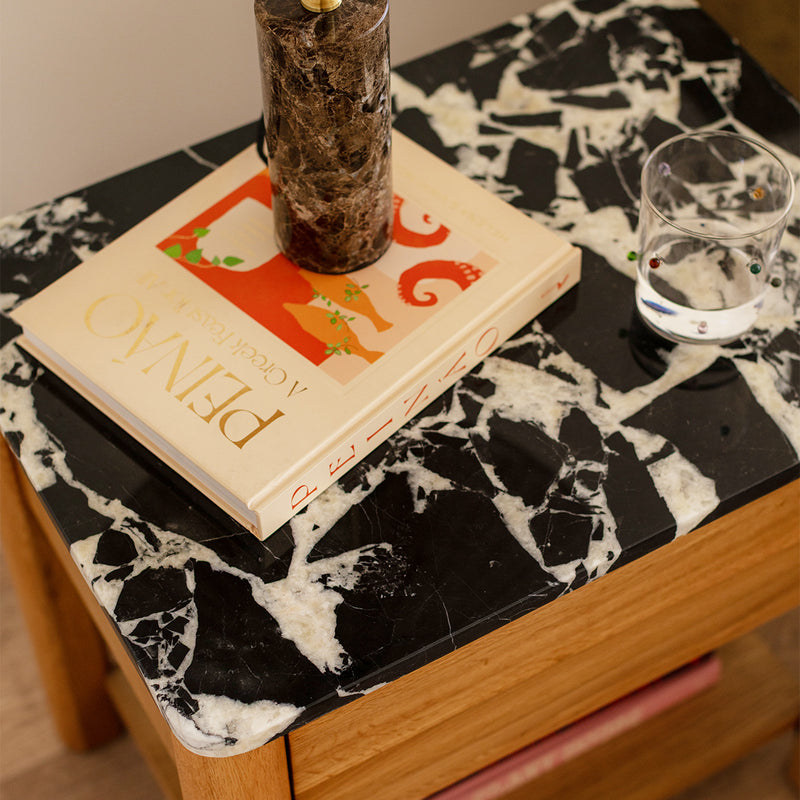 Black Calacatta Viola Marble / Oak