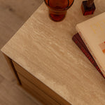 Travertine / Walnut