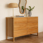 Avalon Chest Of 6 Drawers - Travertine / Oak