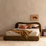 Cloud King Bed - Olive Textured Weave