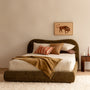 Cloud Queen Bed - Olive Textured Weave