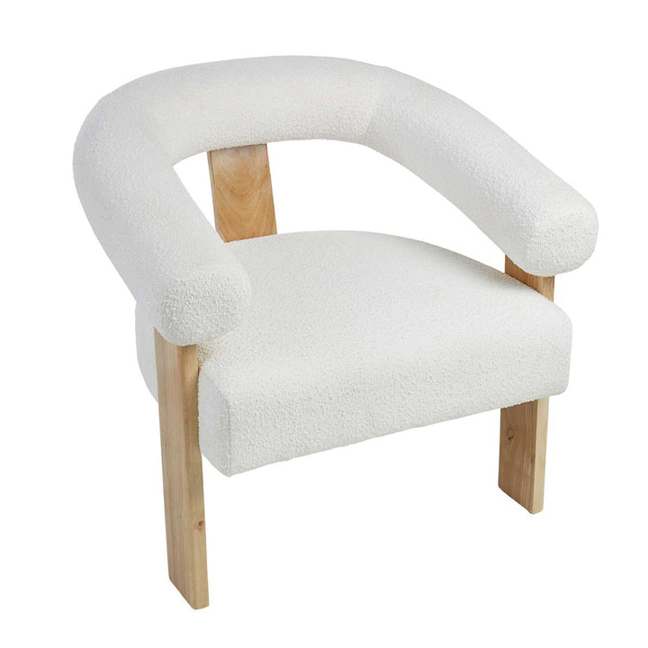 Boucle Curved Armchair