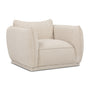 Valentina Fabric Swivel Armchair - Sand Boucle
