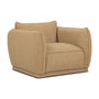 Valentina Fabric Swivel Armchair - Camel Textured Weave