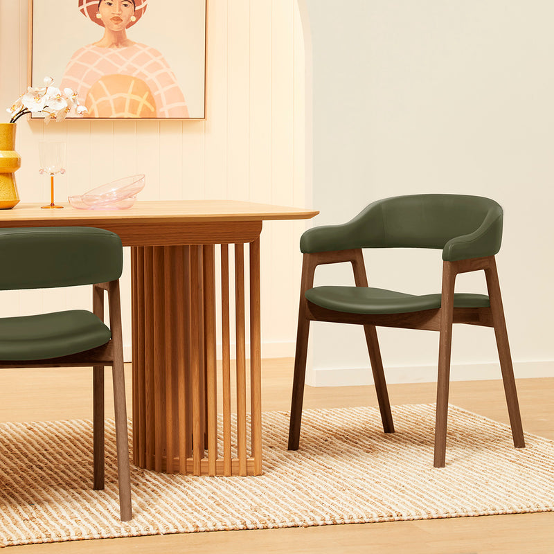 Olive Green / Walnut