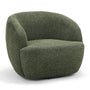 Elise Fabric Swivel Armchair - Moss Green
