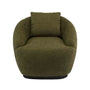 Avalon Fur Swivel Armchair - Olive