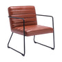 Felix Leatherette Armchair - Tan / Black