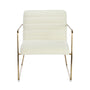 Felix Boucle Armchair - White / Gold