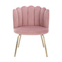 Naomi Velvet Armchair - Blush / Gold
