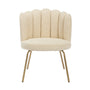 Naomi Fabric Armchair - Cream / Gold
