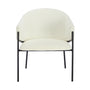 Nelson Boucle Armchair - White / Black