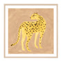 Life x MON Cheetah Muse Print - Natural / Framed Art Print / 68 x 68cm