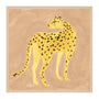 Life x MON Cheetah Muse Print - Natural / Framed Art Print, No Border / 113 x 113cm