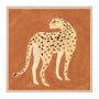 Life x MON Cheetah Muse Print - Nutmeg / Framed Art Print, No Border / 53 x 53cm