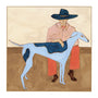 Life x MON Man With Hound Print - Bright / Framed Canvas / 102 x 102cm