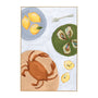 Life x MON Mediterranean Catch Print - Blue / Framed Canvas / 42 x 62cm