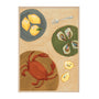 Life x MON Mediterranean Catch Print - Natural / Framed Art Print, No Border / 33 x 45cm