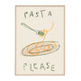 Life x MON Pasta Please Print - Green / Framed Art Print, No Border / 33 x 45cm
