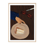 Burgundy / Framed Art Print / 33 x 45cm