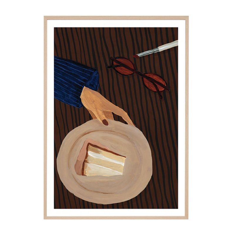 Burgundy / Framed Art Print / 33 x 45cm