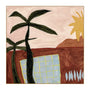 Tropical Haven Art Print - Clay / Framed Canvas / 62 x 62cm