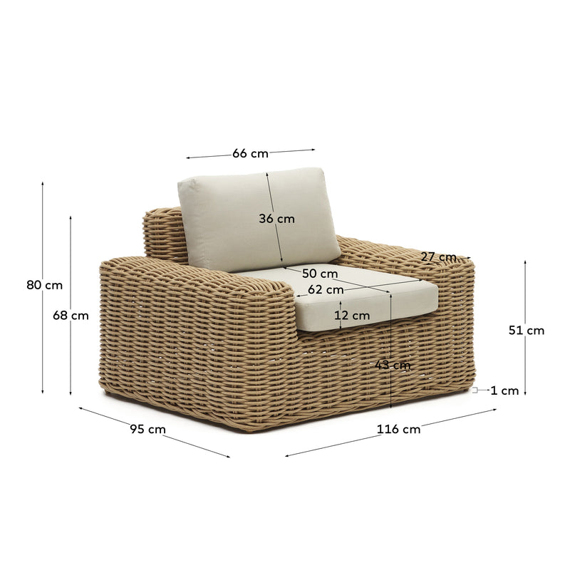 Portlligat Rattan Outdoor Arm Chair