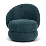 Alma Swivel Armchair - Danny Dust Blue Textured Weave