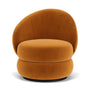 Alma Velvet Swivel Armchair (Matt Amber) - Alma Velvet Swivel Armchair (Matt Amber)